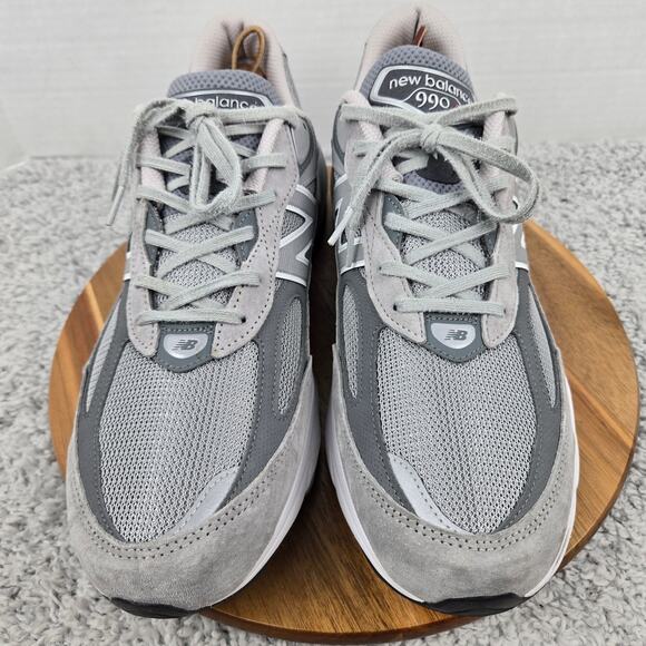 New Balance Mens 14D 990v6 Grey White Casual Comfort Daily Sneaker M990GL6 - Picture 6 of 12